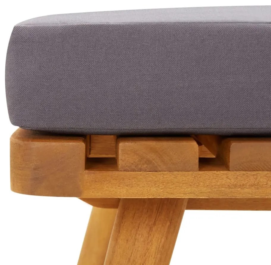 2 pcs conjunto lounge de jardim c/ almofadões acácia maciça