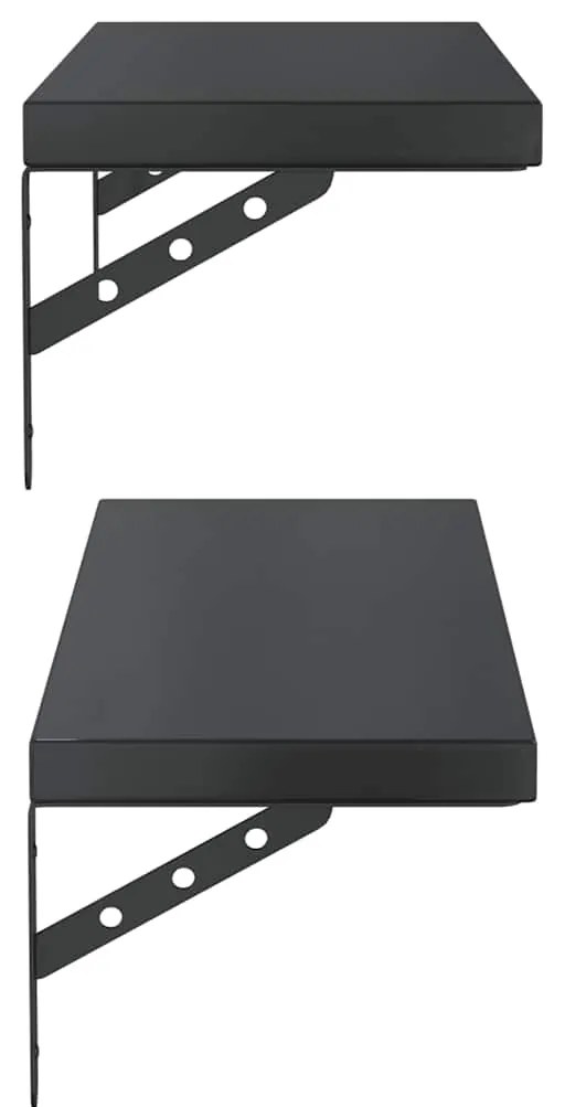 Prateleiras de parede 2 pcs 75x23,5 cm aço inoxidável prateado