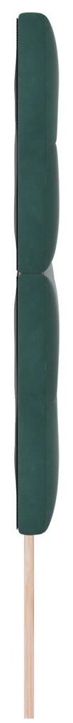 Cabeceira vidaXL Botão Almofadado Verde Escuro 140 cm Veludo