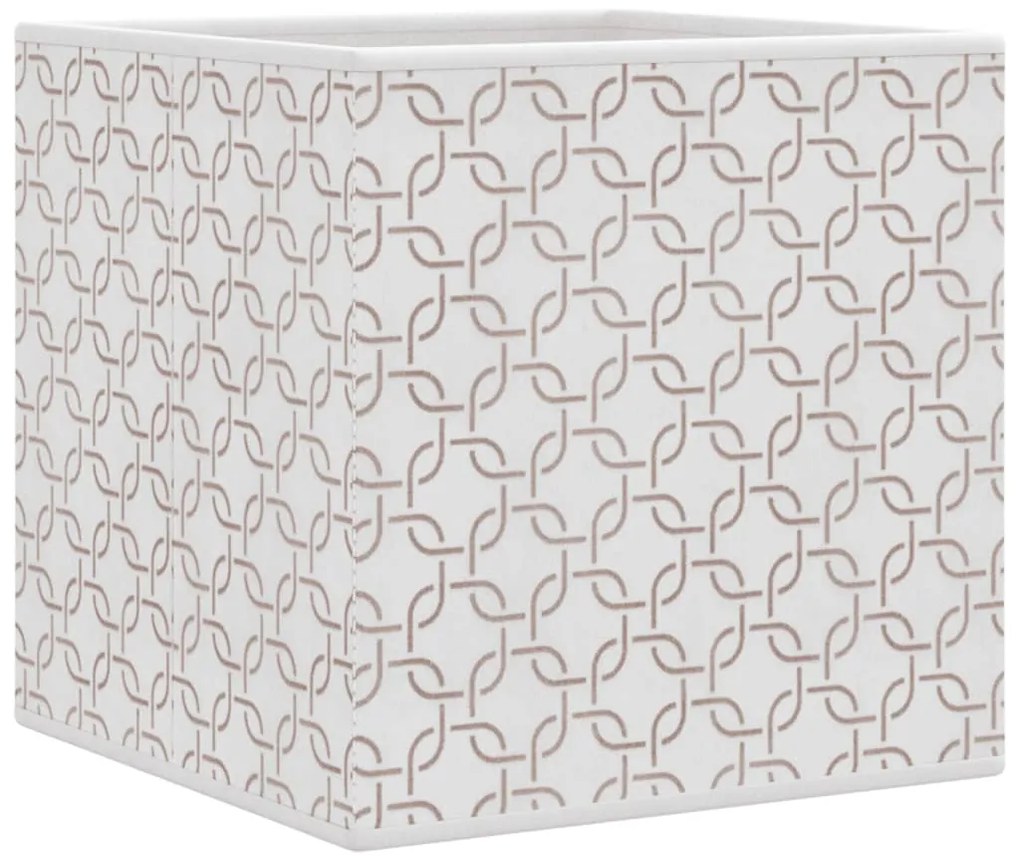 Caixas de arrumação dobráveis 10 pcs 32x32x32 cm TNT creme