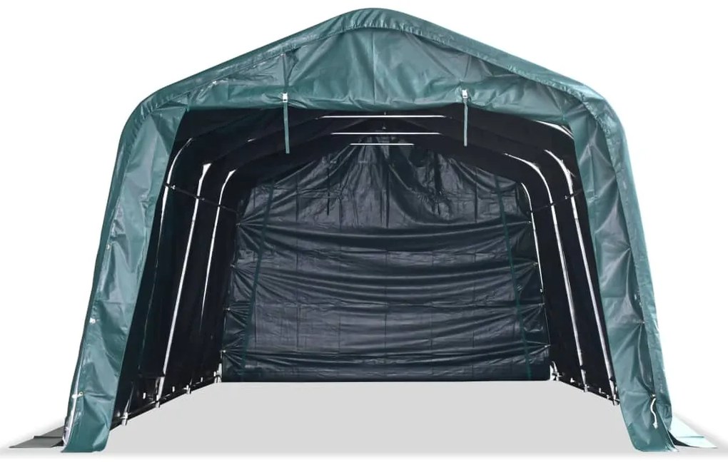 Tenda para gado removível PVC 550 g/m² 3,3x6,4 m verde-escuro