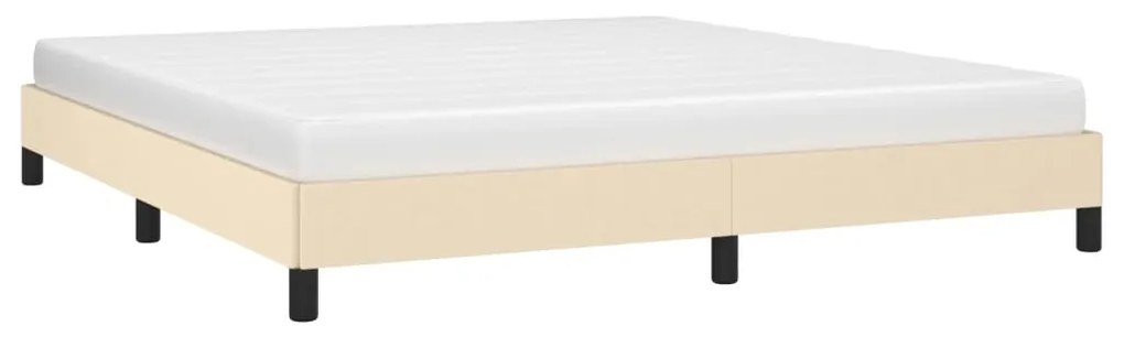 Estrutura de cama sem colchão 180x200 cm tecido cor creme