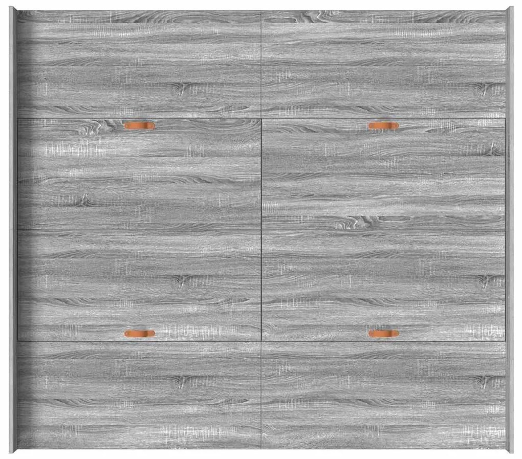 Estrado de cama com arrumação Sonoma cinzento 200 x 200 cm