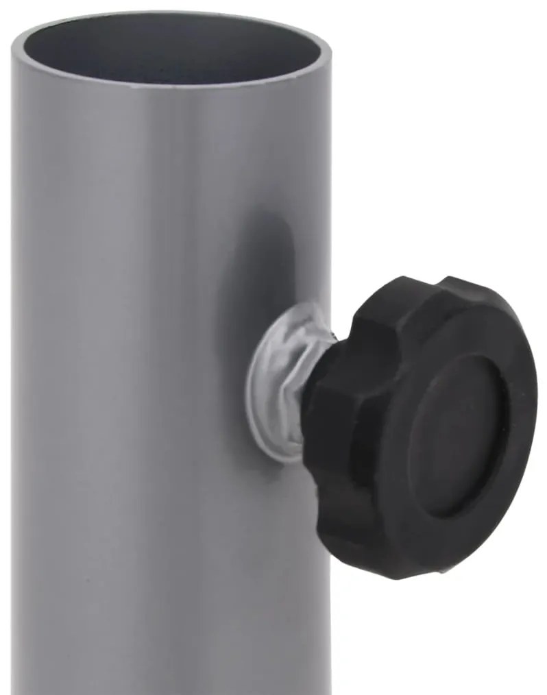 Base de guarda-sol para poste de Ø32/34/38 mm aço prateado