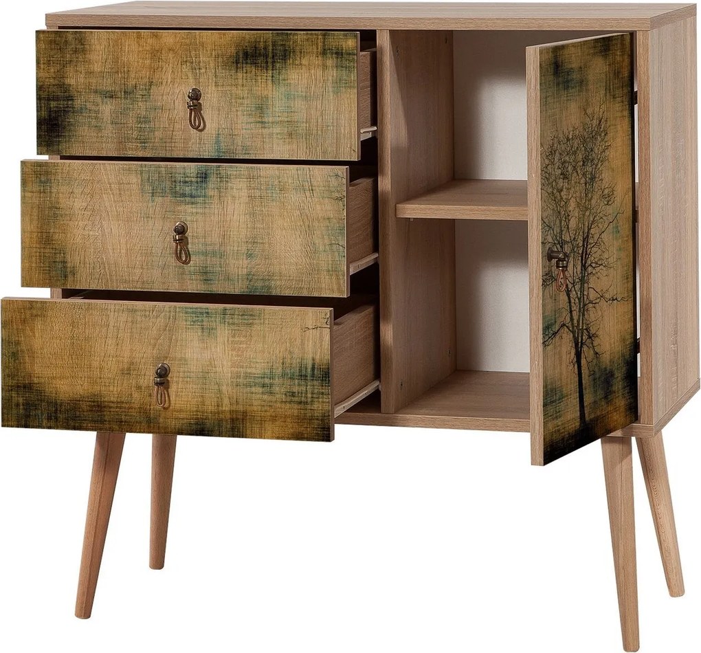 Cômoda Verybox – Carvalho Sonoma – 90x90x40 cm