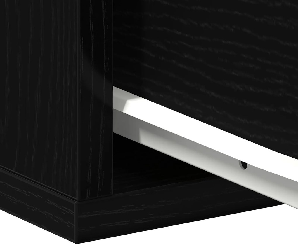 Cabeceira de Cama vidaXL Preta de Carvalho 40x30x30 cm em Madeira Comp