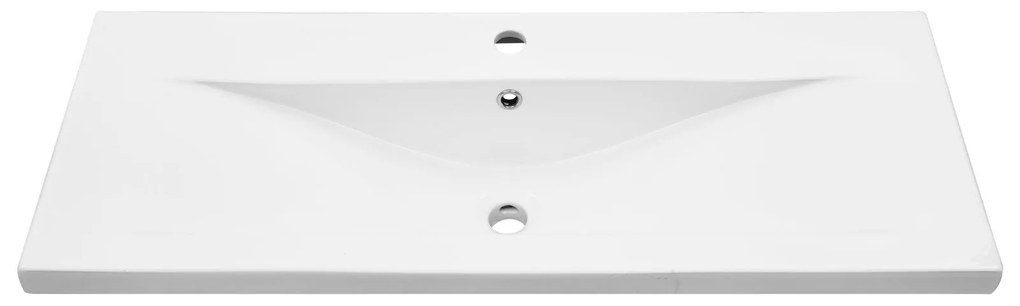 Armário de Pia com Lavabo Embutido Carvalho Negro Madeira Engenheirada