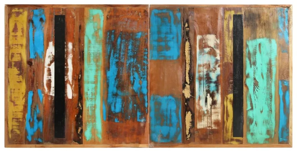 Mesa de jantar 140x70x76 cm madeira recuperada maciça