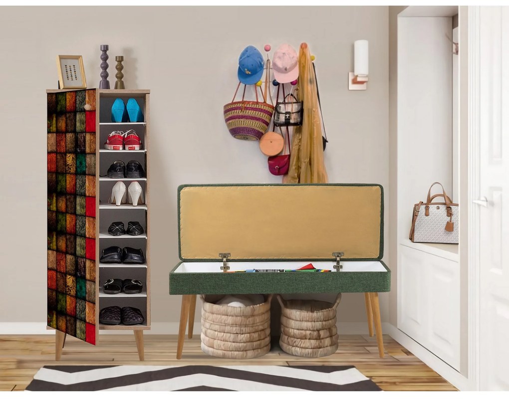 Conjunto de Mobiliário de Hall Filinta – Sonomo Green – Sapateira: 50x