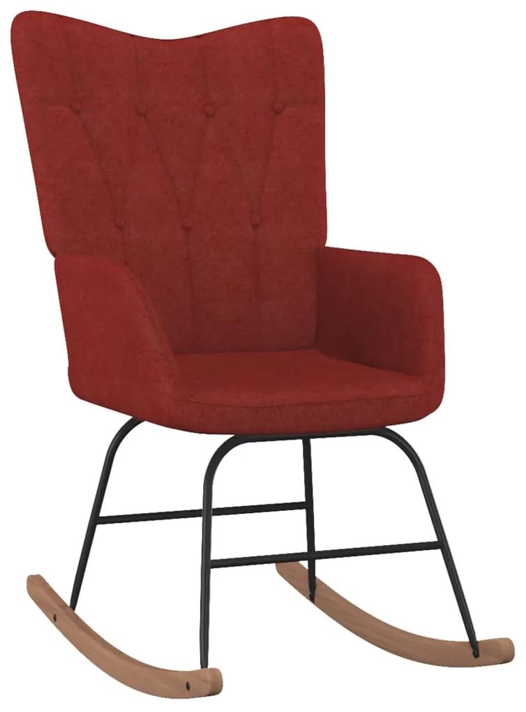 327619 vidaXL Cadeira de baloiço tecido vermelho tinto