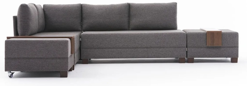 Sofá-Cama de Canto Fly – Castanho – 210x70x280 cm