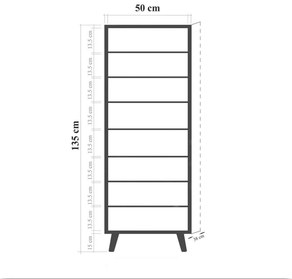 Sapateira Vegas – Branco – 50x135x38 cm