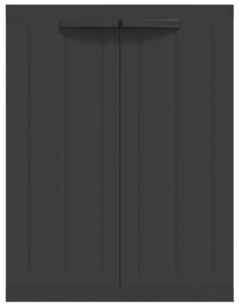 Móvel de arrumação para exterior 65x37x85 PP preto