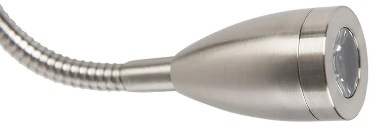 Candeeiro de parede moderno em aço com braço flexível - Brescia Combi Moderno