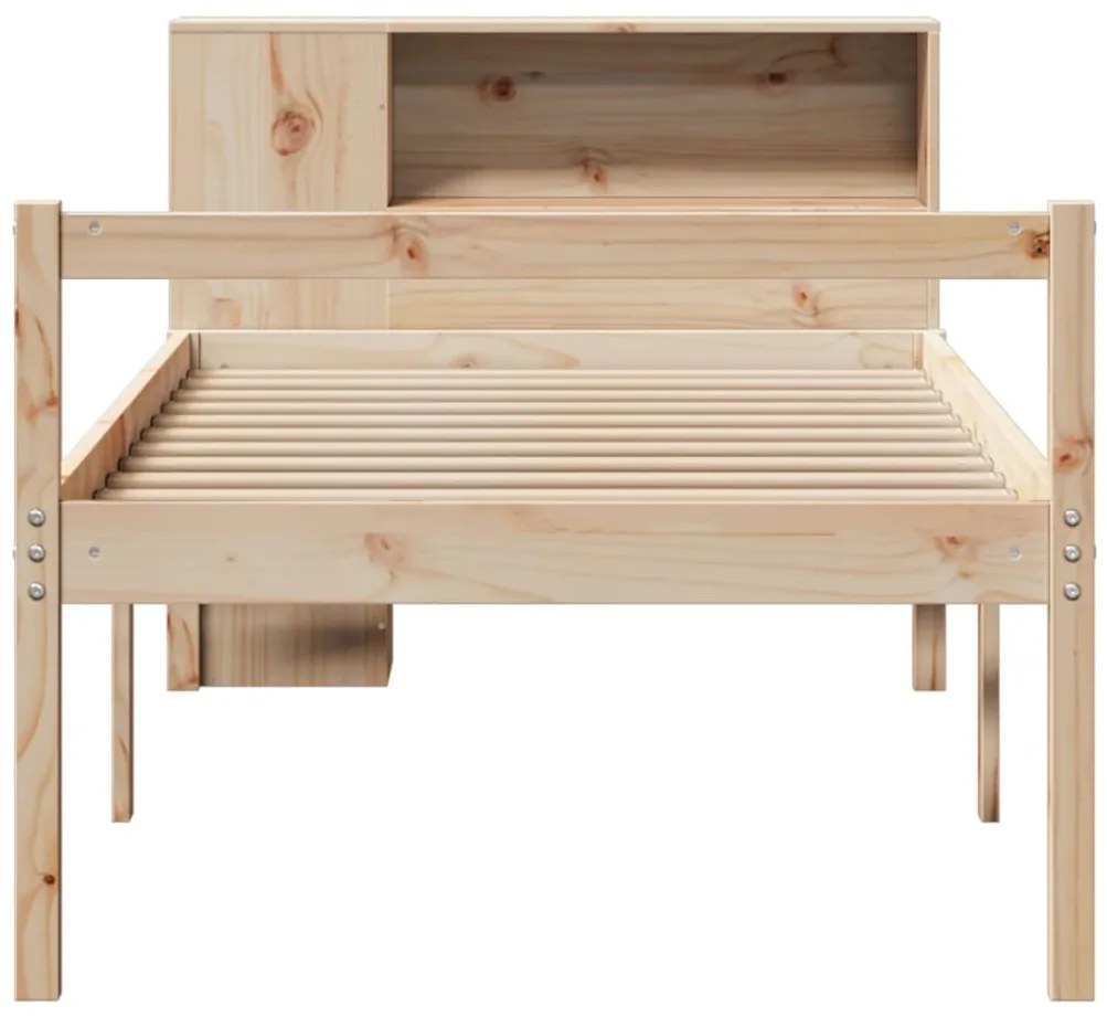Cama com estante sem colchão 100x200 cm pinho maciço