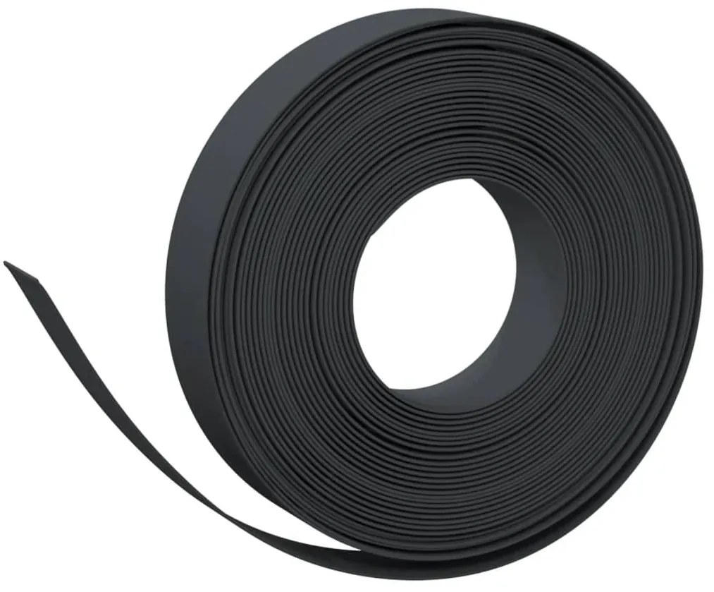 Bordas de jardim 3 pcs 10 m 10 cm polietileno preto