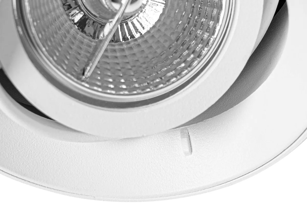 Foco embutido moderno branco GU10 AR70 redondo sem moldura - Oneon Moderno