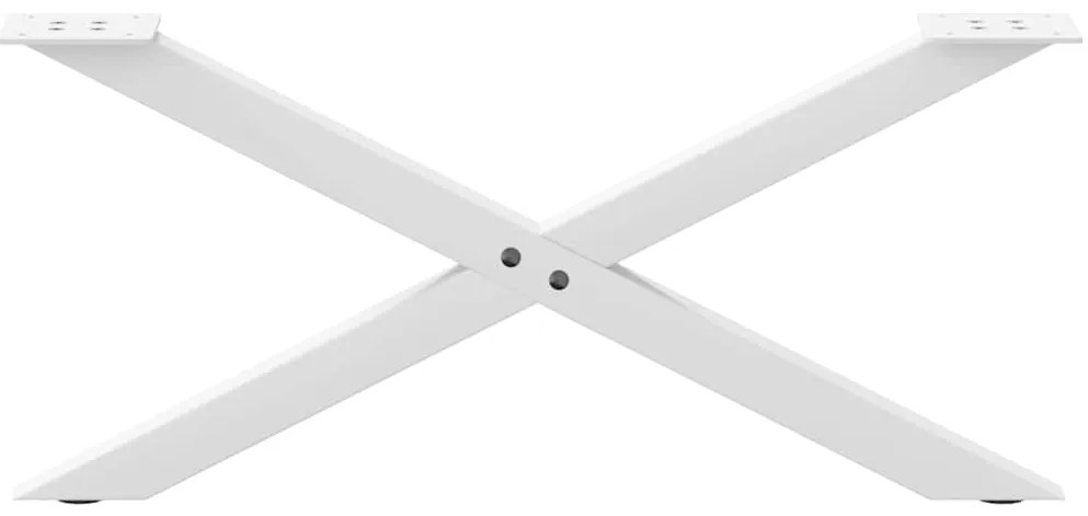 Pés para mesa de centro em formato de X, 2 peças, branco, 70x (30-31)