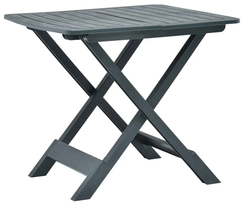 48791 vidaXL Mesa de jardim dobrável 79x72x70 cm plástico verde