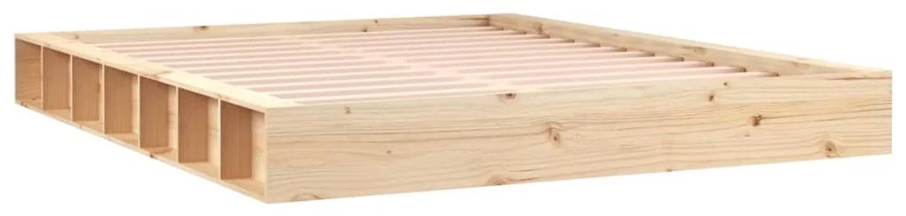 Estrutura de cama 140x200 cm madeira maciça
