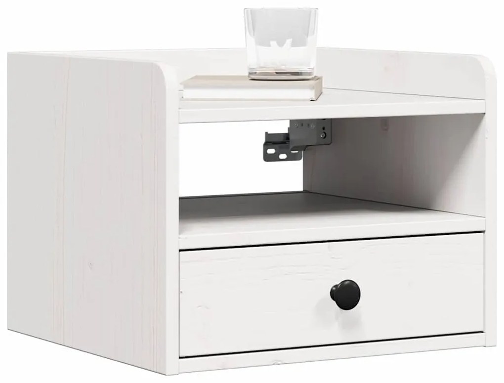 Mesa-de-cabeceira com gaveta Montado na parede Branco 38 x 36 x 29,5 c