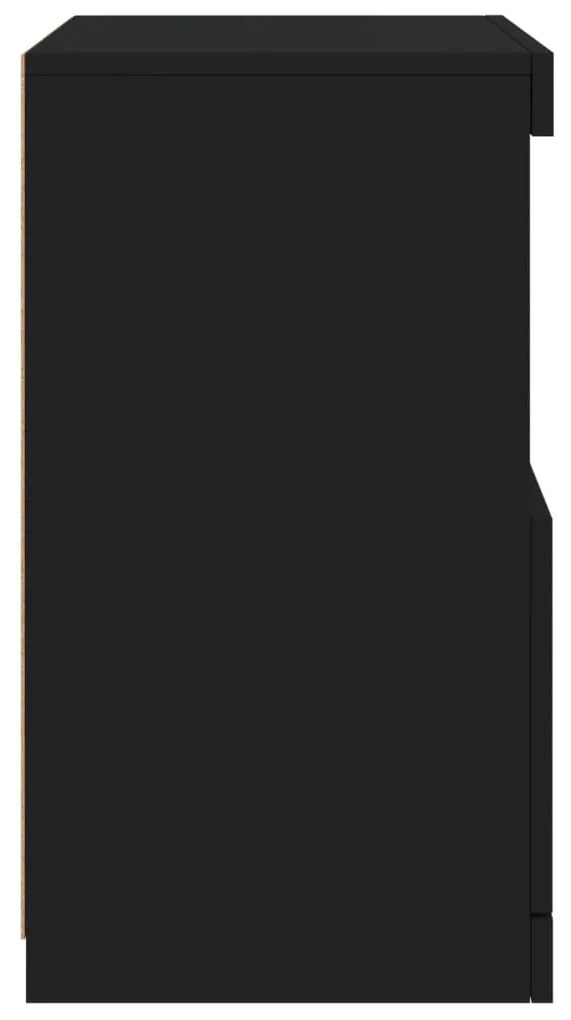 Aparador com luzes LED 41x37x67 cm preto