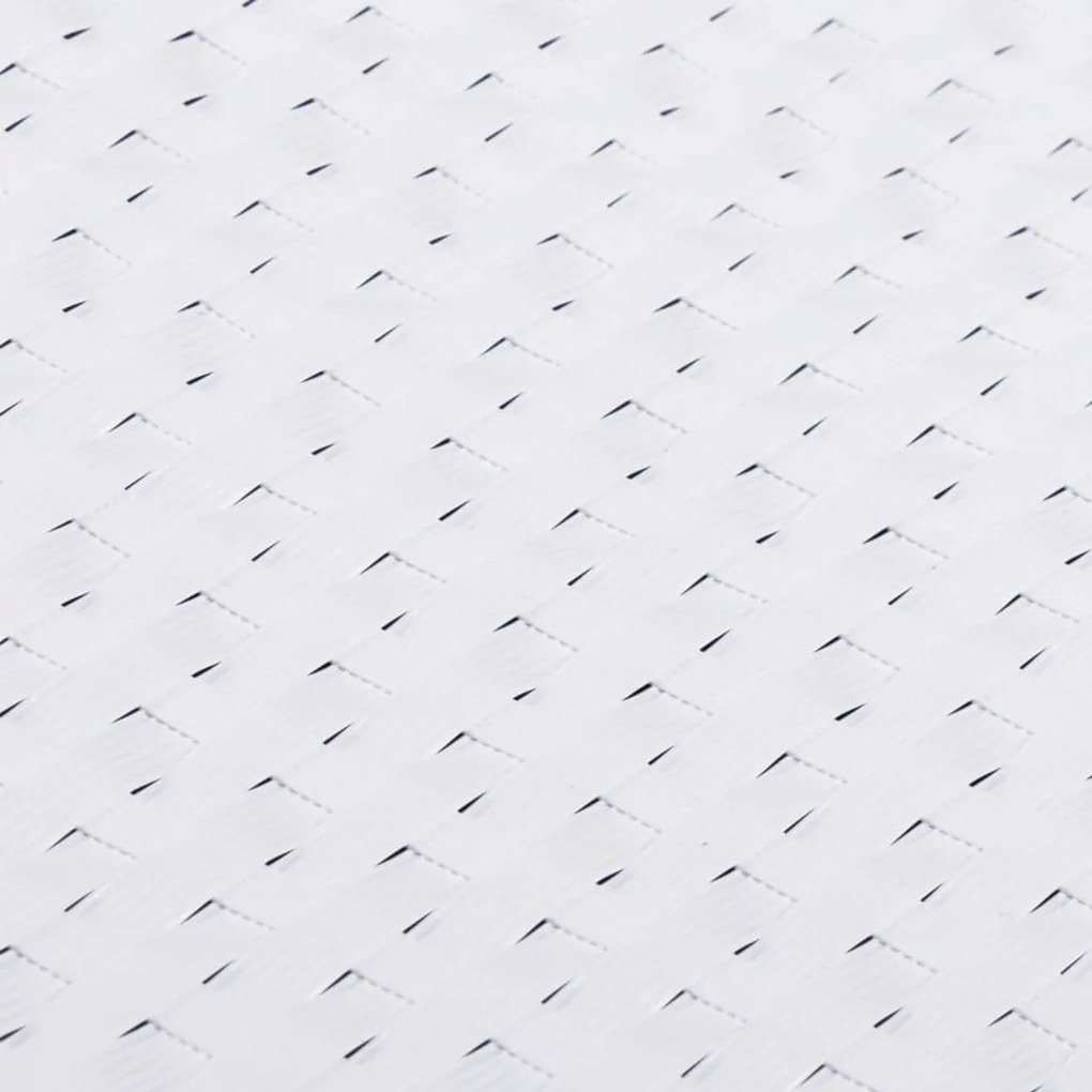 Telas de varanda 10 pcs 255x19 cm vime PE branco