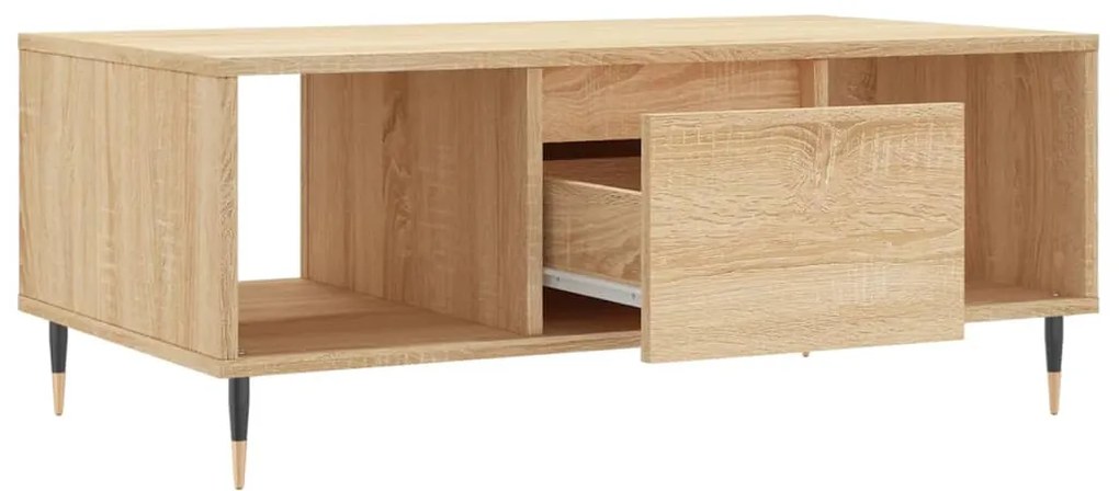 Mesa de centro 90x50x36,5 cm derivados madeira carvalho sonoma