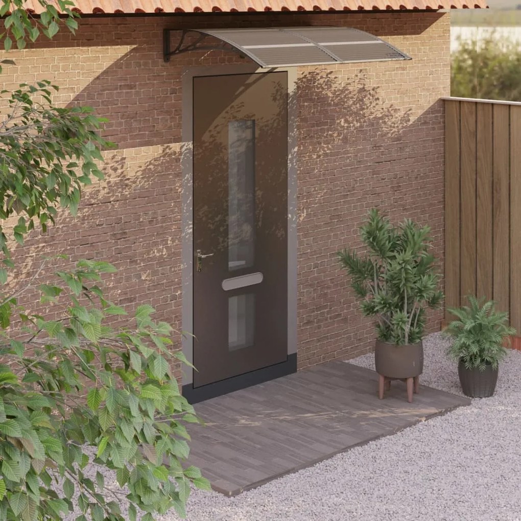 153573 vidaXL Toldo de porta 150x100 cm policarbonato preto
