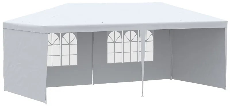 Tenda de Eventos com Estrutura em Aço - 3x6m - Branco