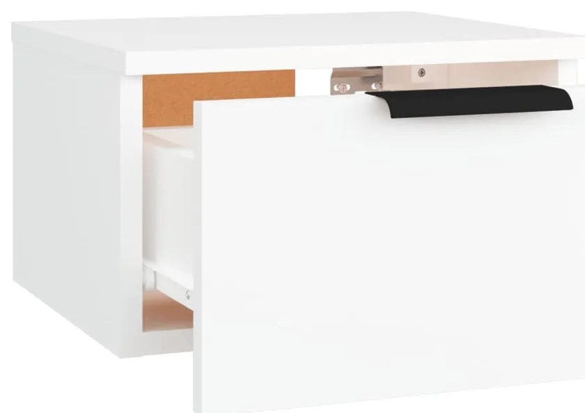 Mesa de cabeceira montagem na parede 34x30x20 cm branco