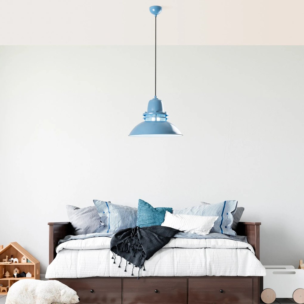 Candeeiro Suspenso com Altura Ajustável – Tibet Light Blue – Azul Clar