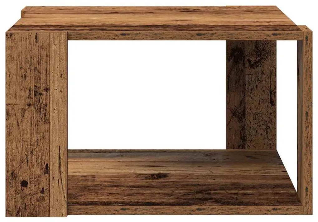 Mesa de Café Madeira Velha 51.5x51.5x30 cm Madeira de Engenharia