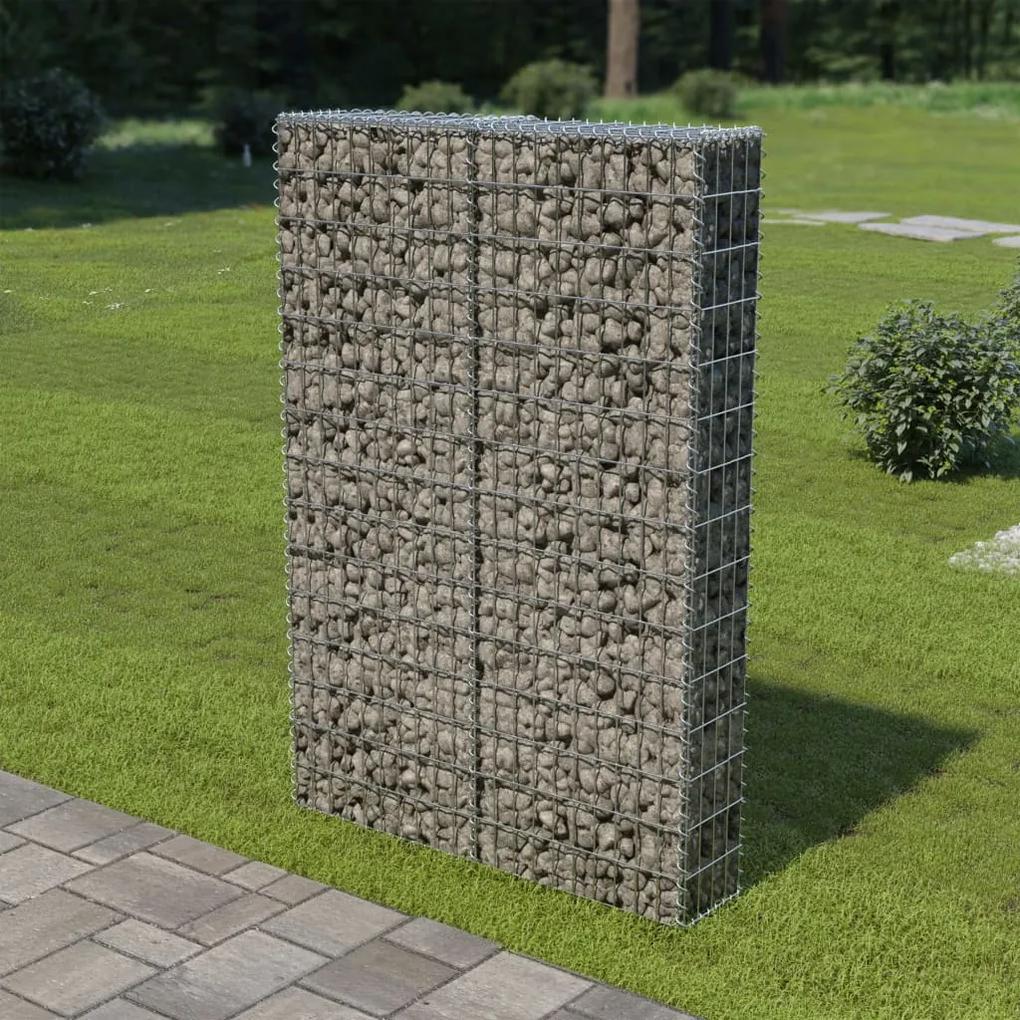 143579 vidaXL Muro gabião com tampas aço galvanizado 100x20x150 cm