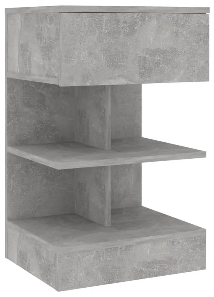 Mesas de cabeceira 2 pcs 40x35x65 cm cinzento cimento