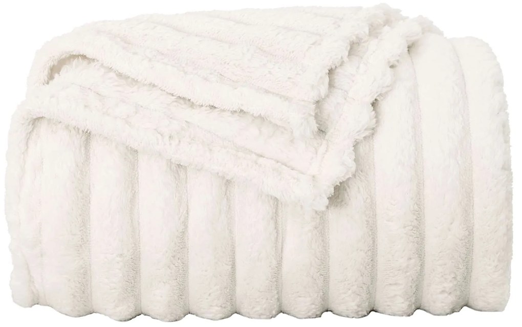 vidaXL Cobertor Creme 150 x 130 cm Lã