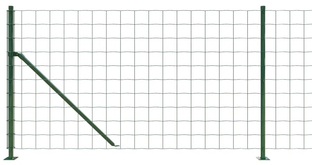 Cerca de malha de arame com flange 1x25 m verde