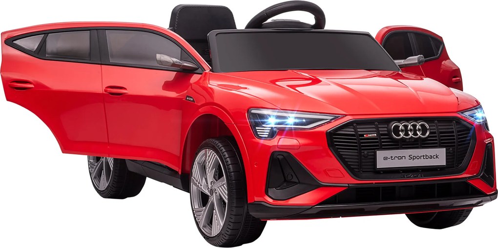 Carro elétrico infantil com licença Audi e-tron Sportback, de 12 V, vermelho