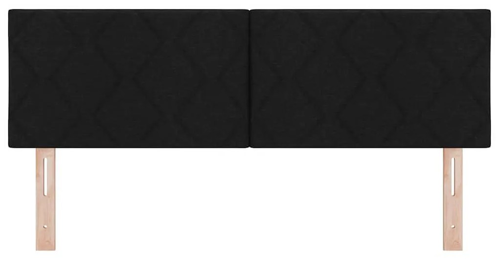 Cabeceira Design Diamante Blocos Preto 160 cm Tecido