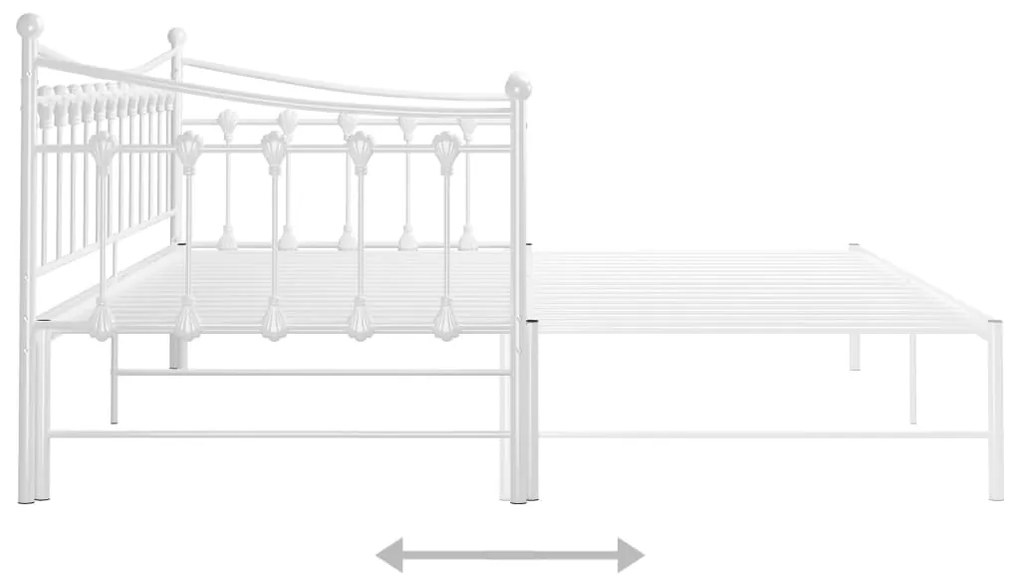 Estrutura sofá-cama de puxar 90x200 cm metal branco