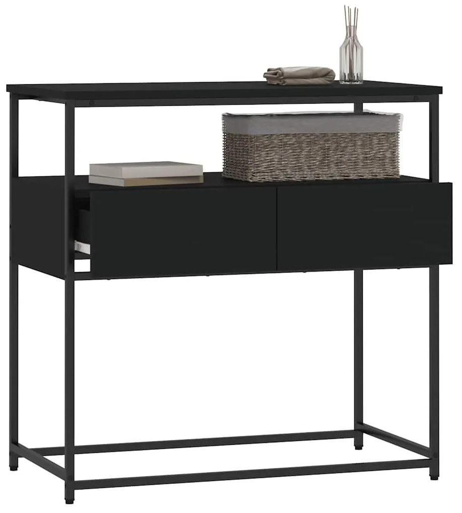 Mesa consola 75x40x75 cm derivados de madeira preto