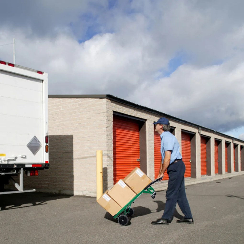 Conjunto de 2 caixas de armazenamento de ferramentas portáteis com rodinhas e alça de puxar