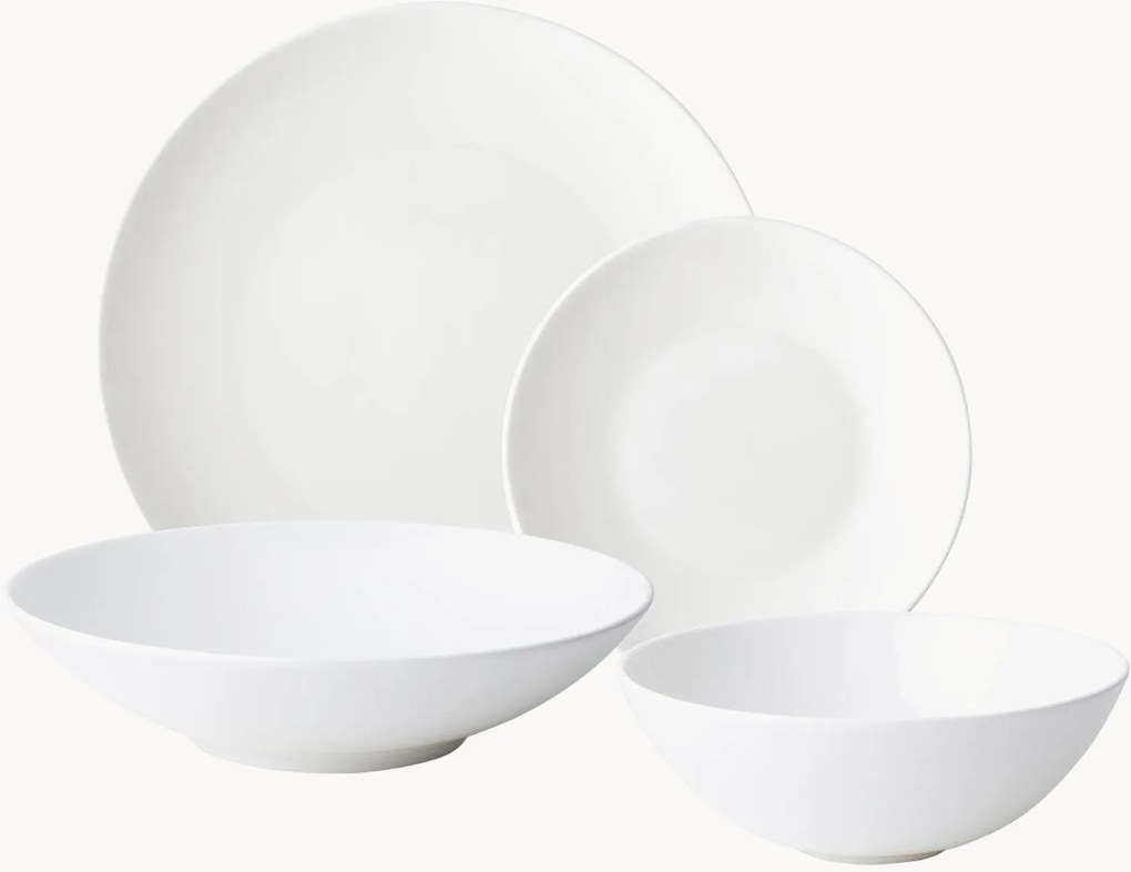 Conjunto de loiça em porcelana Premium, 4 pessoas, conjunto de 16