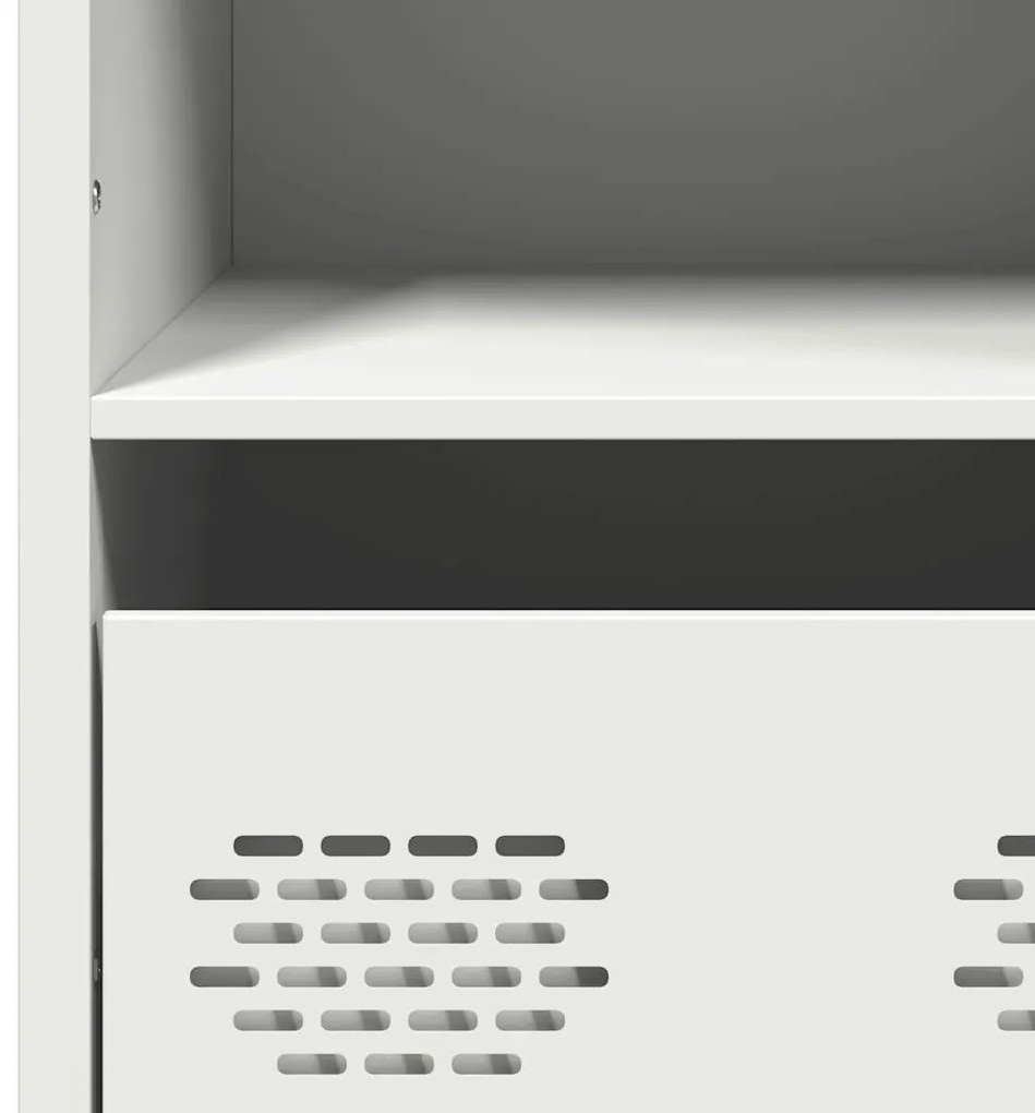 Aparador alto 101,5x39x103,5 cm aço branco