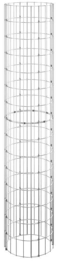 Canteiro elevado/cesto gabião circular 3pcs Ø30x150cm aço galv.