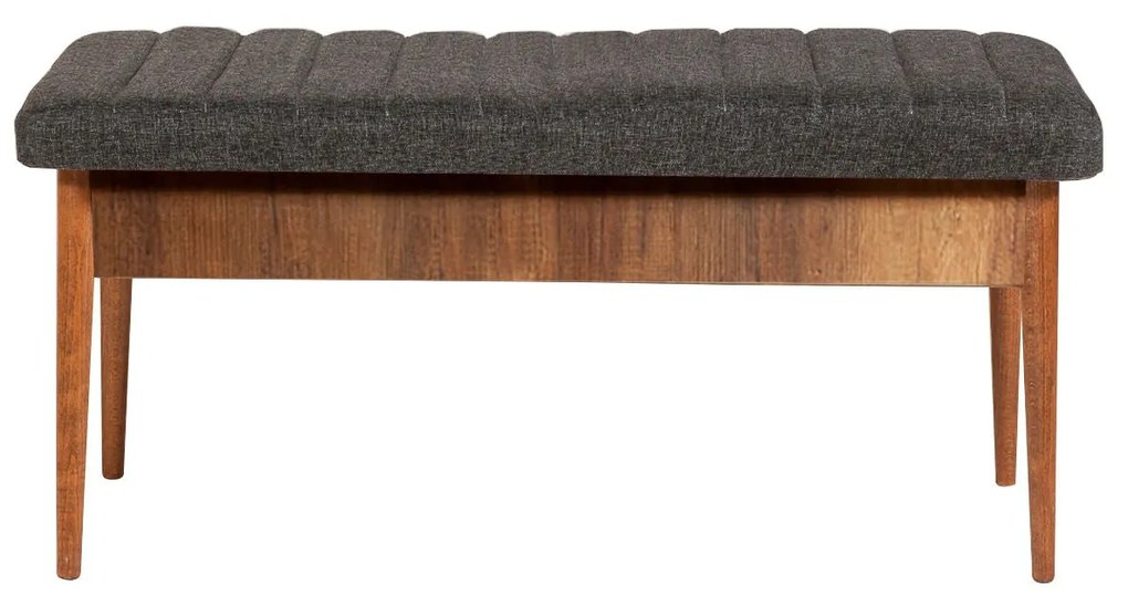 Conjunto de Mesa de Jantar Extensível Vina – Nogal e Antracite – 130x7