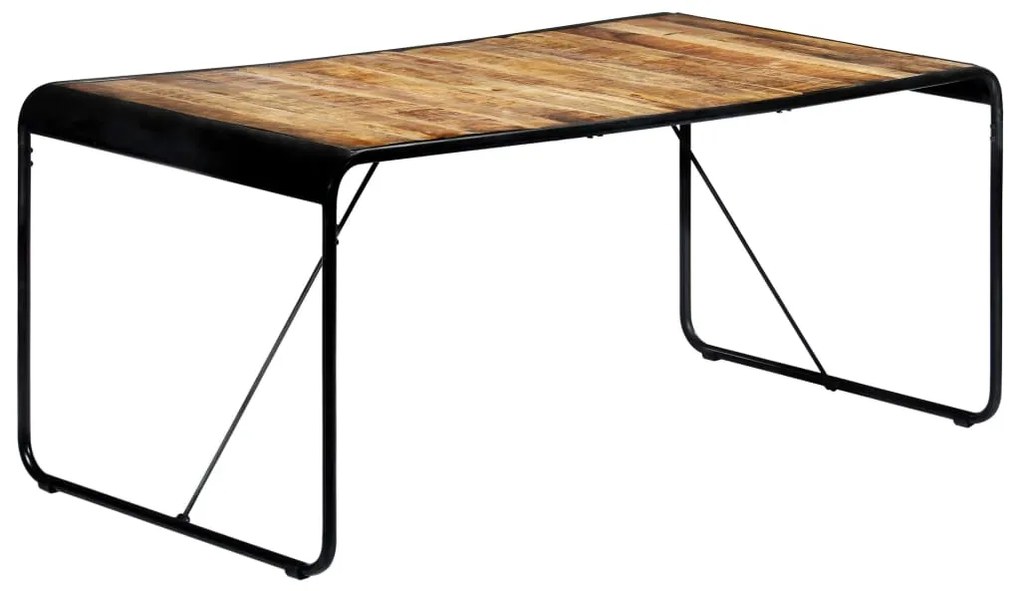 Mesa de jantar 180x90x76 cm madeira de mangueira maciça áspera
