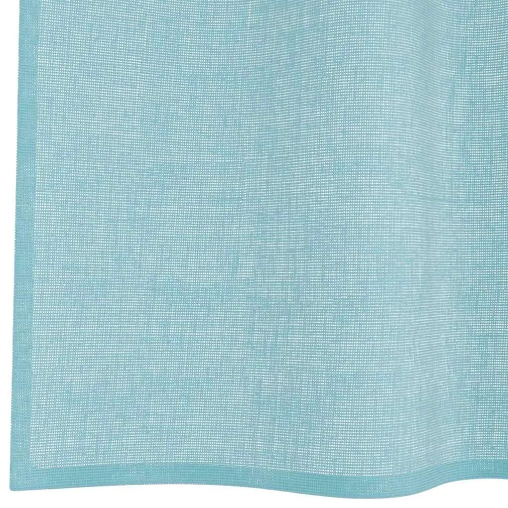 Cortinas de voile com laços 2 pcs turquesa 140x175 cm