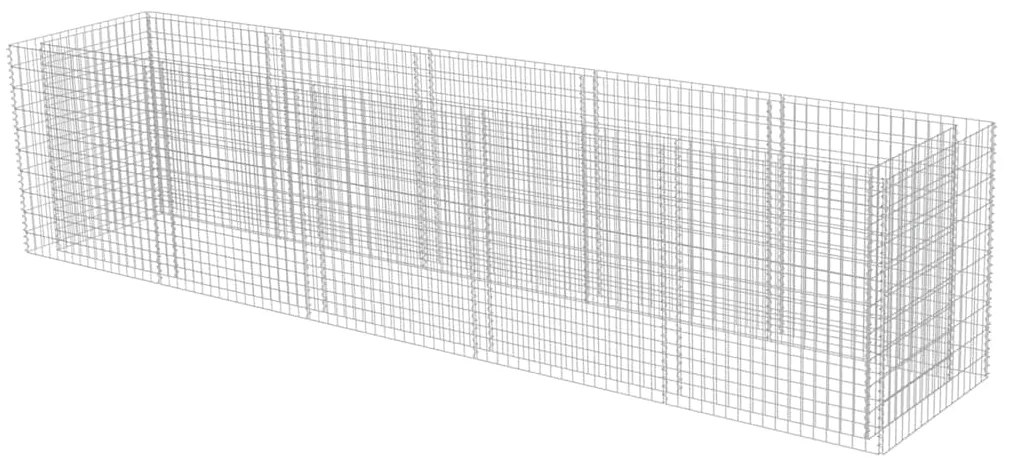 Canteiro elevado/cesto gabião 450x90x100 cm aço galvanizado