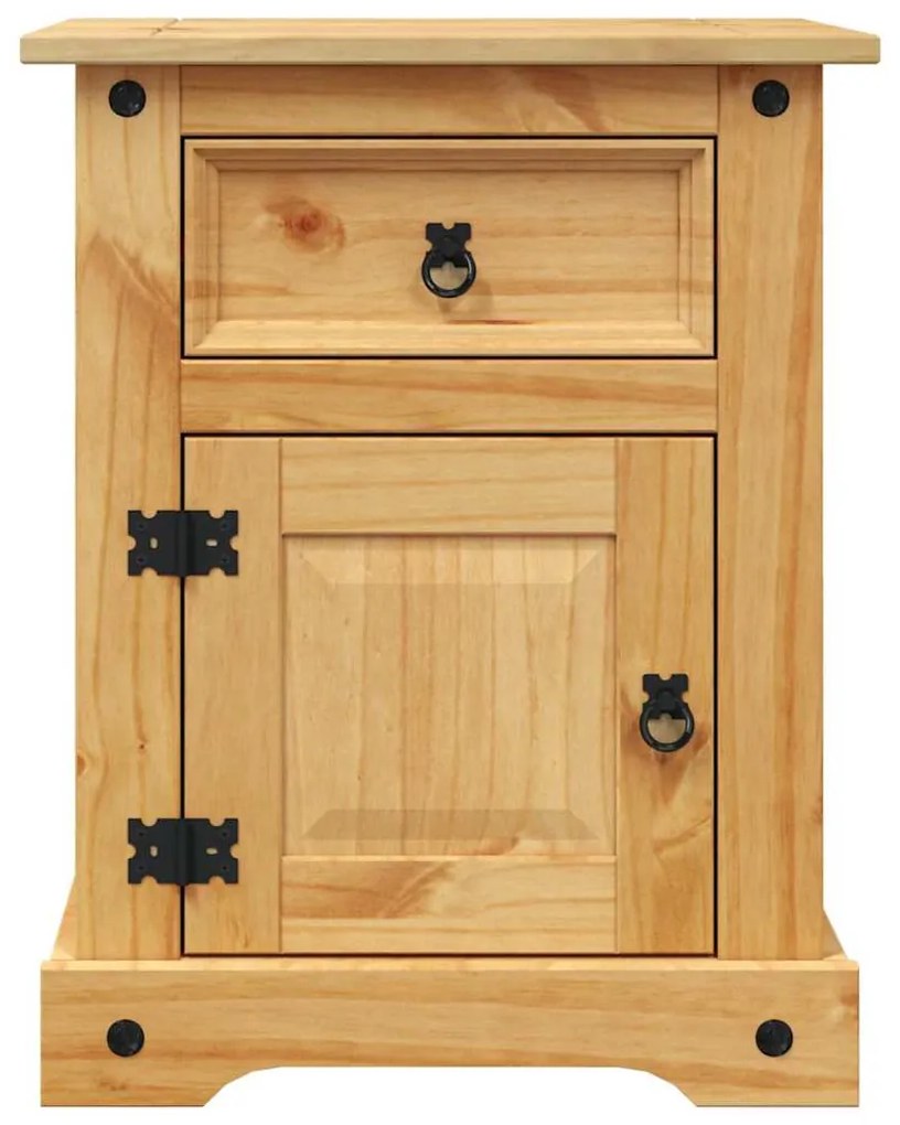 Mesa de cabeceira Corona Range em pinho mexicano 53x39x66 cm